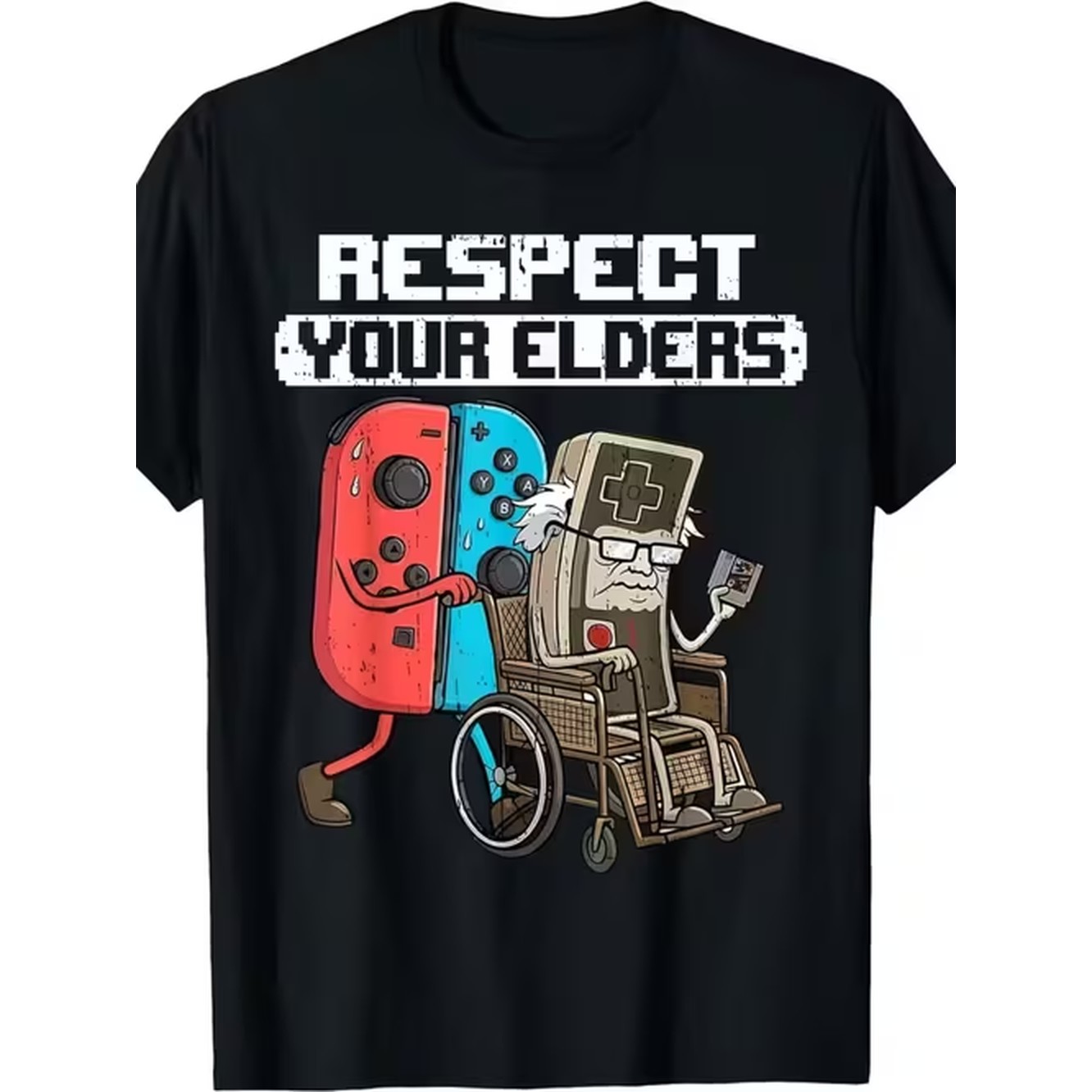 Retro Gaming Shirt - Męska koszulka z wzorem, motyw Elders,