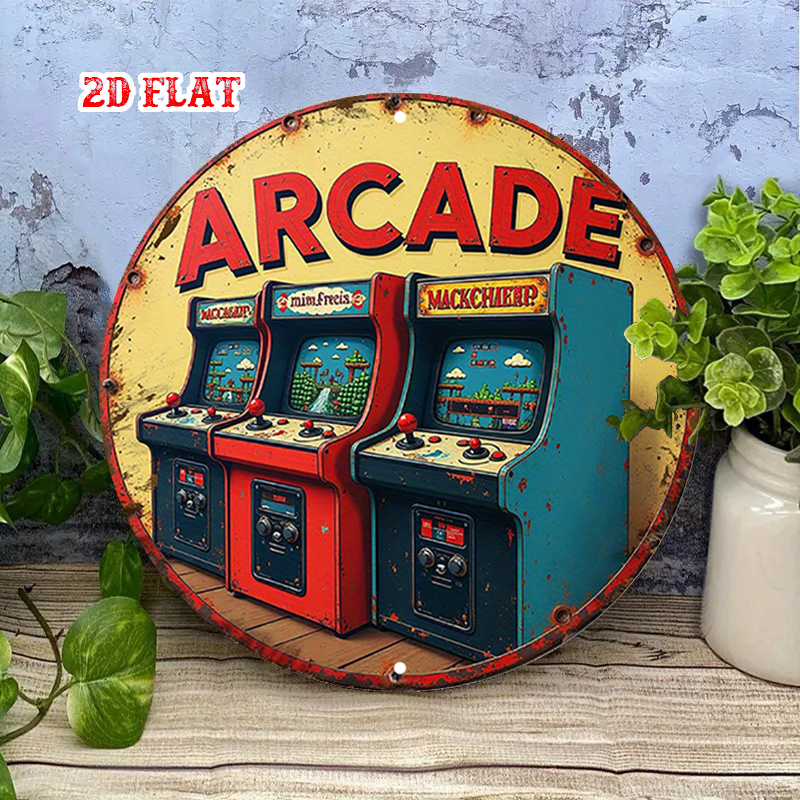 Retro Gaming In 2026 - Drewniana, okrągła tablica arcade w stylu