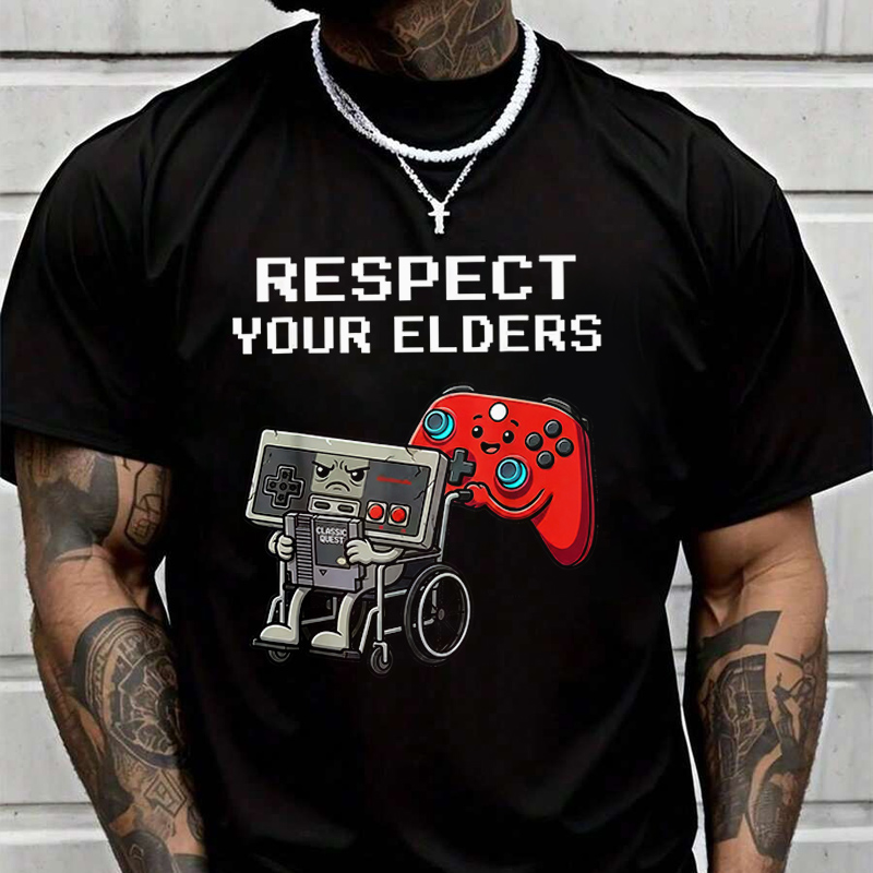 Retro Gaming Shirt - Zabawna koszulka męska z motywem retro