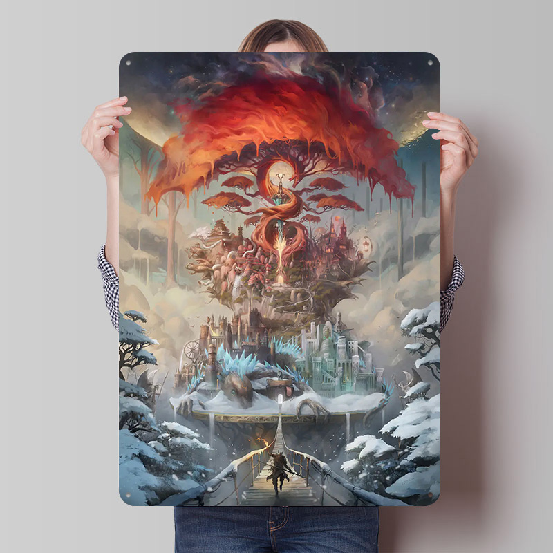 World Of Retro Gaming - Wydrukowany plakat z motywem Malowanego Świata,