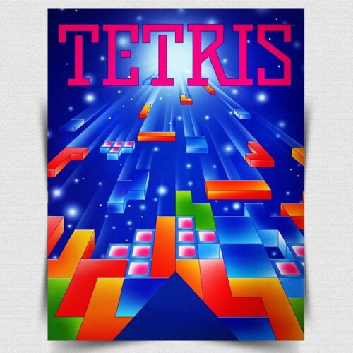 Retro Gaming Us - TABLICZKA METALOWA TETRIS - Retro plakat