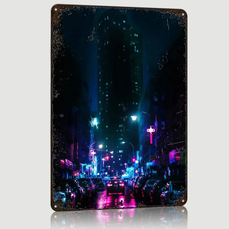 Retro Gaming York - Metalowy plakat z uliczką w Nowym
