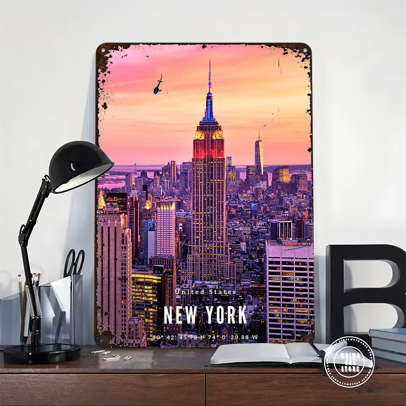 Plakat z panorama Nowego Jorku – Retro Gaming York recenzja i cena