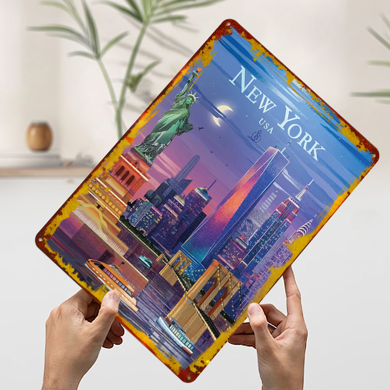 Plakat z panoramą Nowego Jorku – Retro Gaming York recenzja i cena