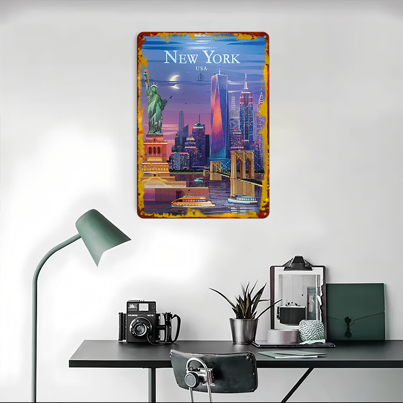 Plakat z panoramą Nowego Jorku – Retro Gaming York recenzja i cena