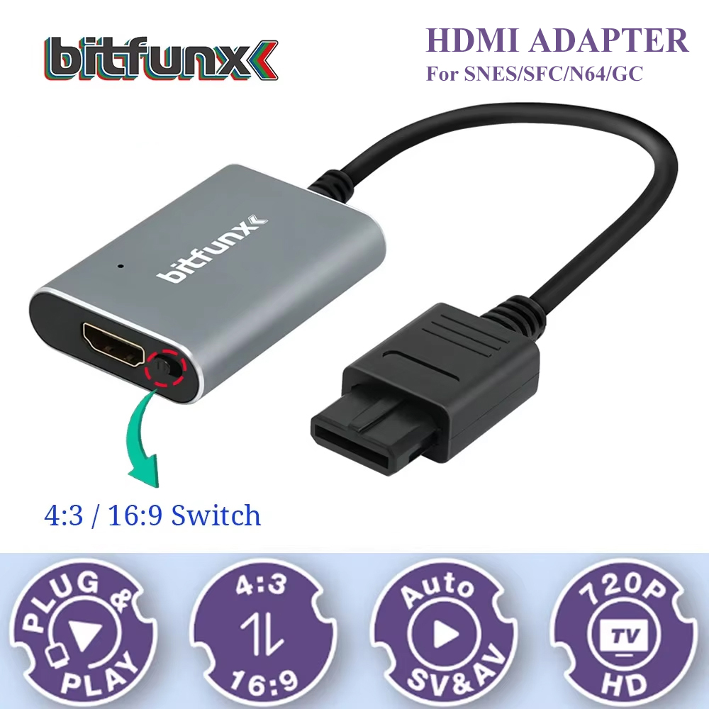 Bitfunx 720P Adapter S-Video / – Retro Gaming Theme recenzja i cena