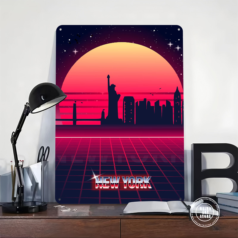 Metalowy plakat z panoramą Now – Retro Gaming York recenzja i cena