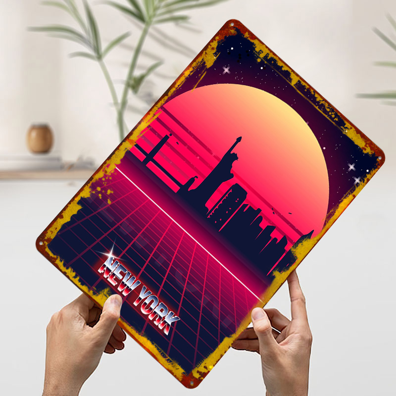 Metalowy plakat z panoramą Now – Retro Gaming York recenzja i cena