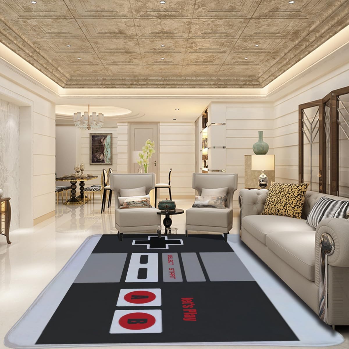 Dywan w stylu vintage z motywe – Retro Gaming Theme recenzja i cena