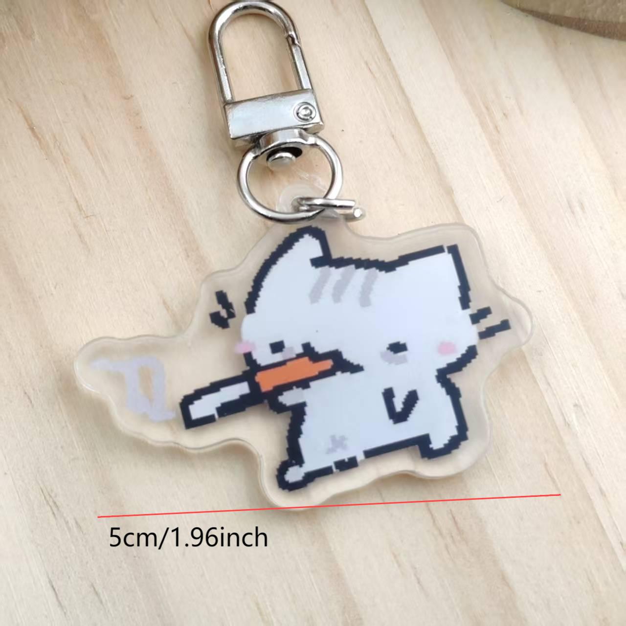 Breloczek 2D z płaskim kocim p – Retro Gaming Gifts recenzja i cena